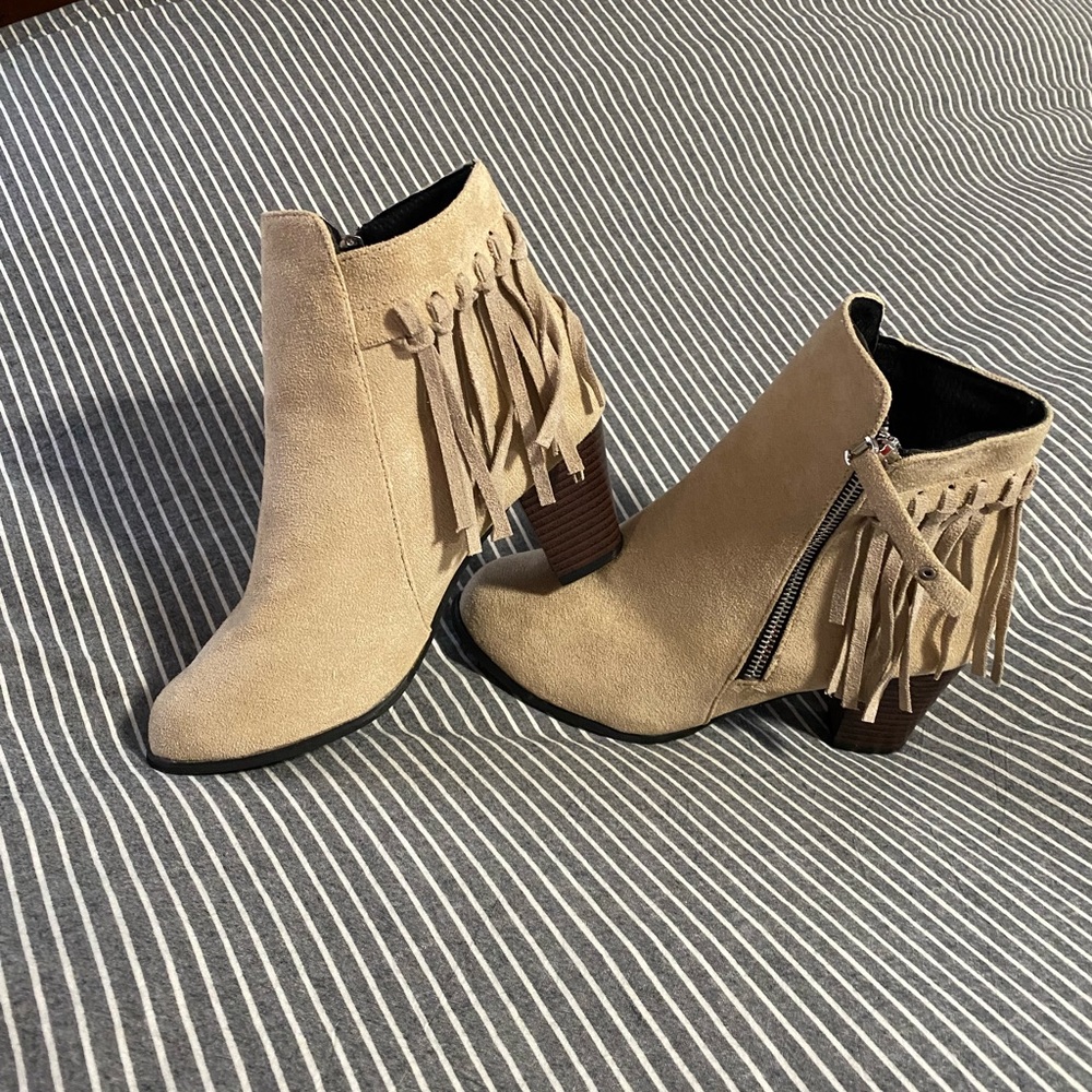 Fringe booties